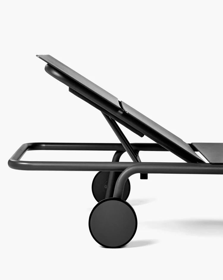 Sun lounger aluminium black - August