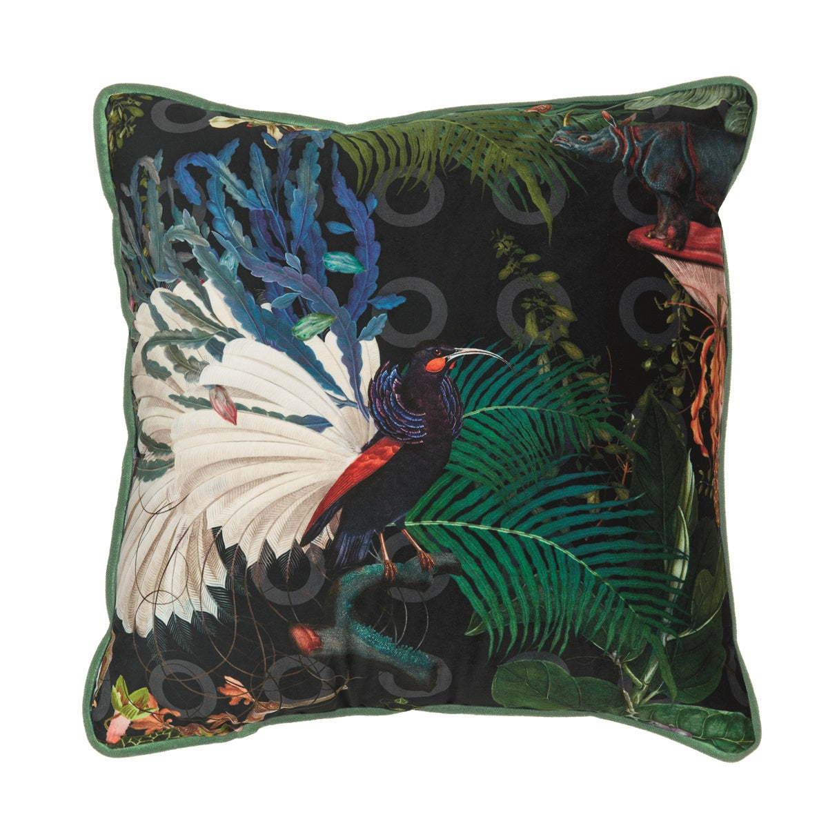 Menagerie of Extinct Animals Cushion Square - Raven