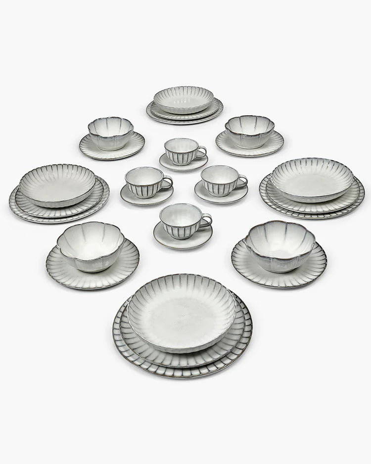 White Inku Dinnerware  (SET OF 28 )