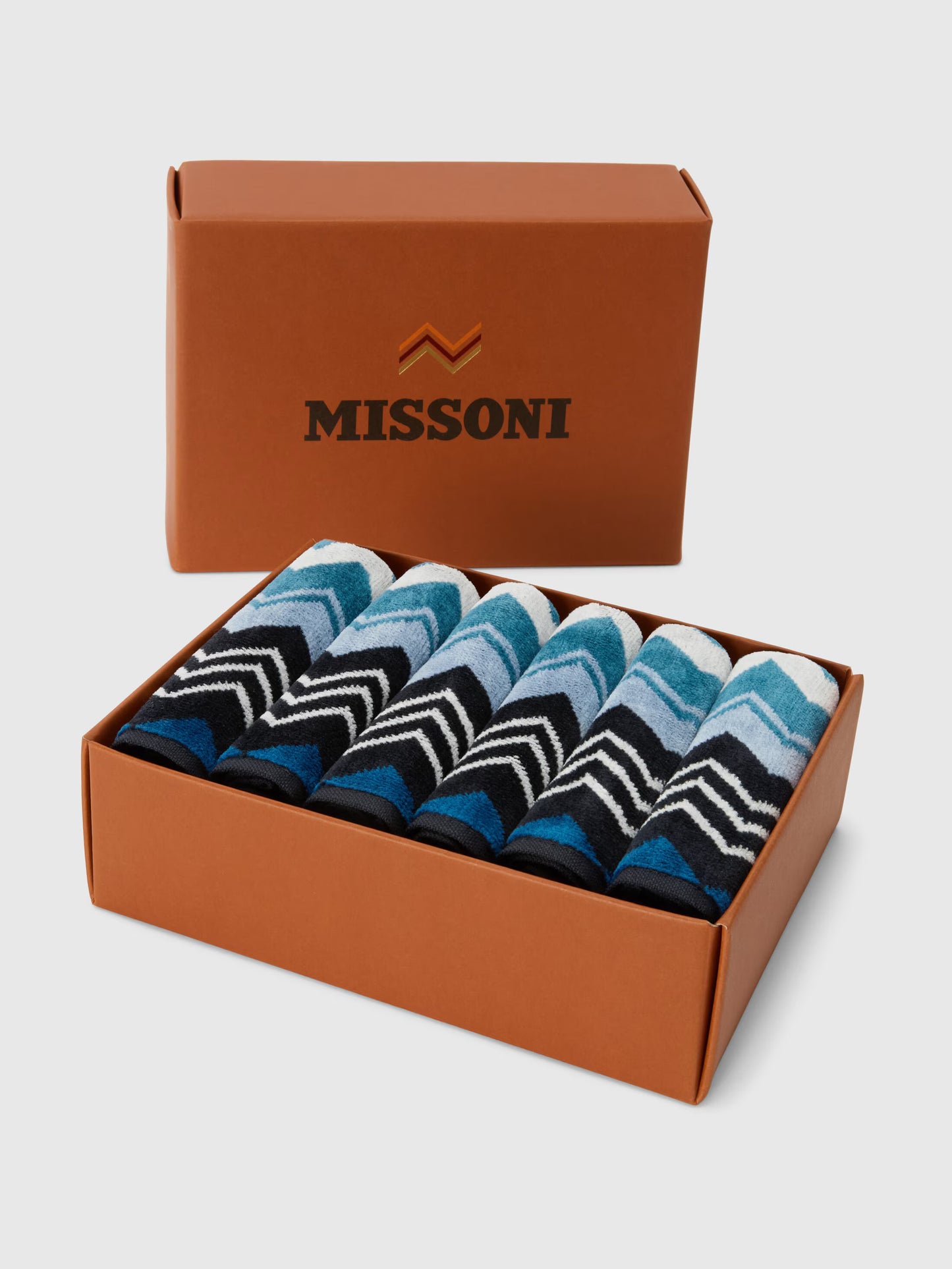 Giacomo face towels - Blue- 6 pieces