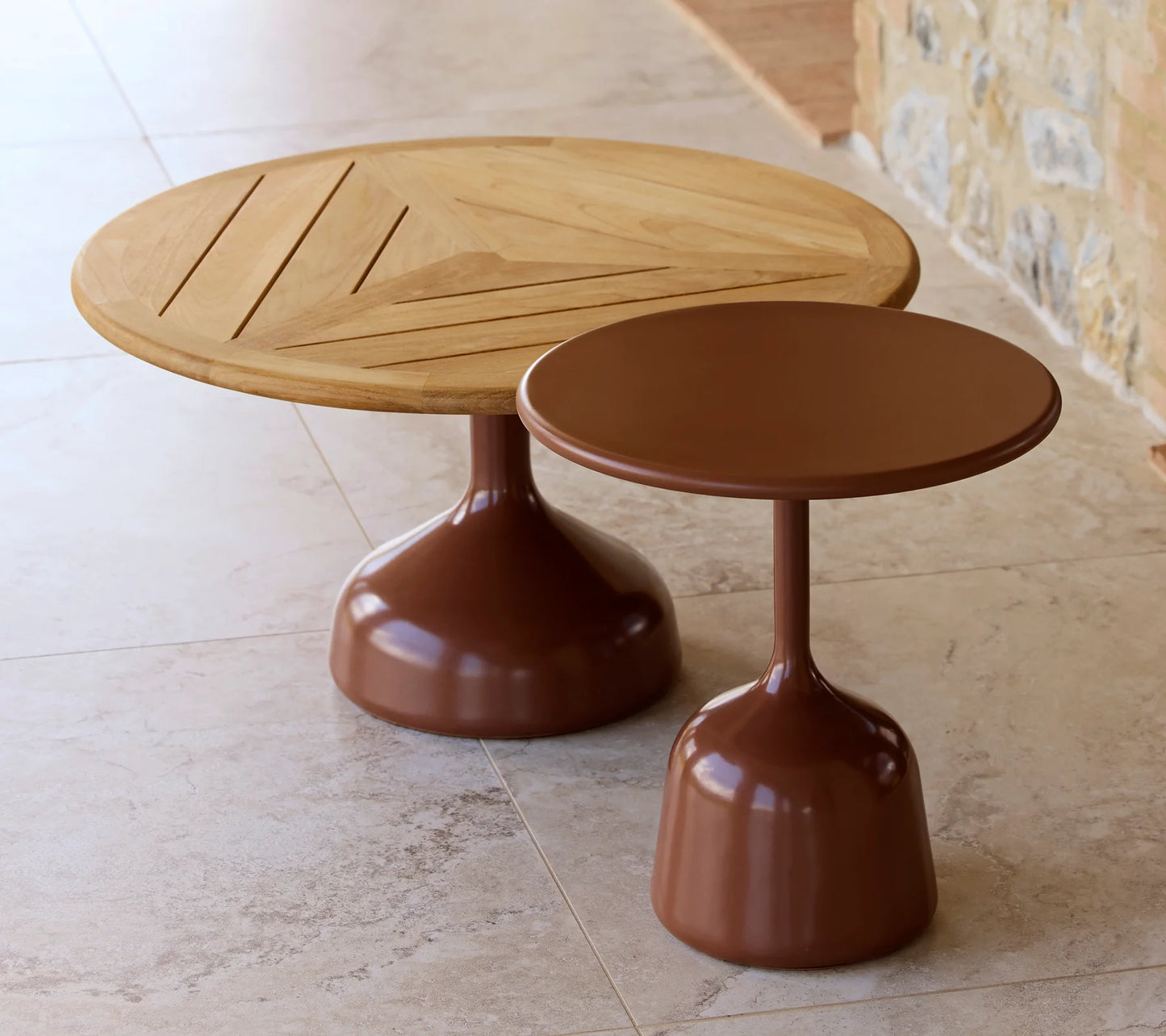Glaze coffee table large - teak