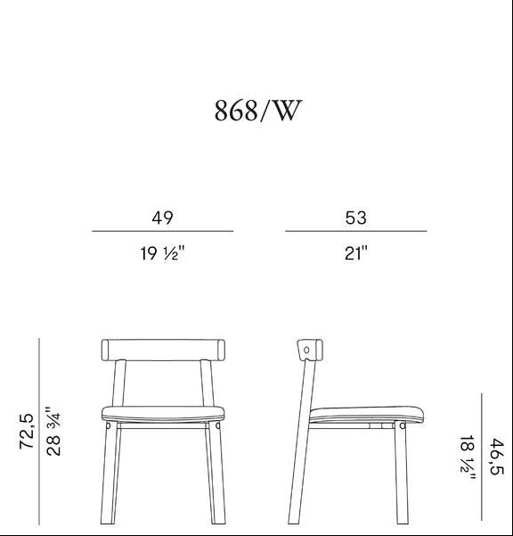 Helvetica 868W Dining Chair