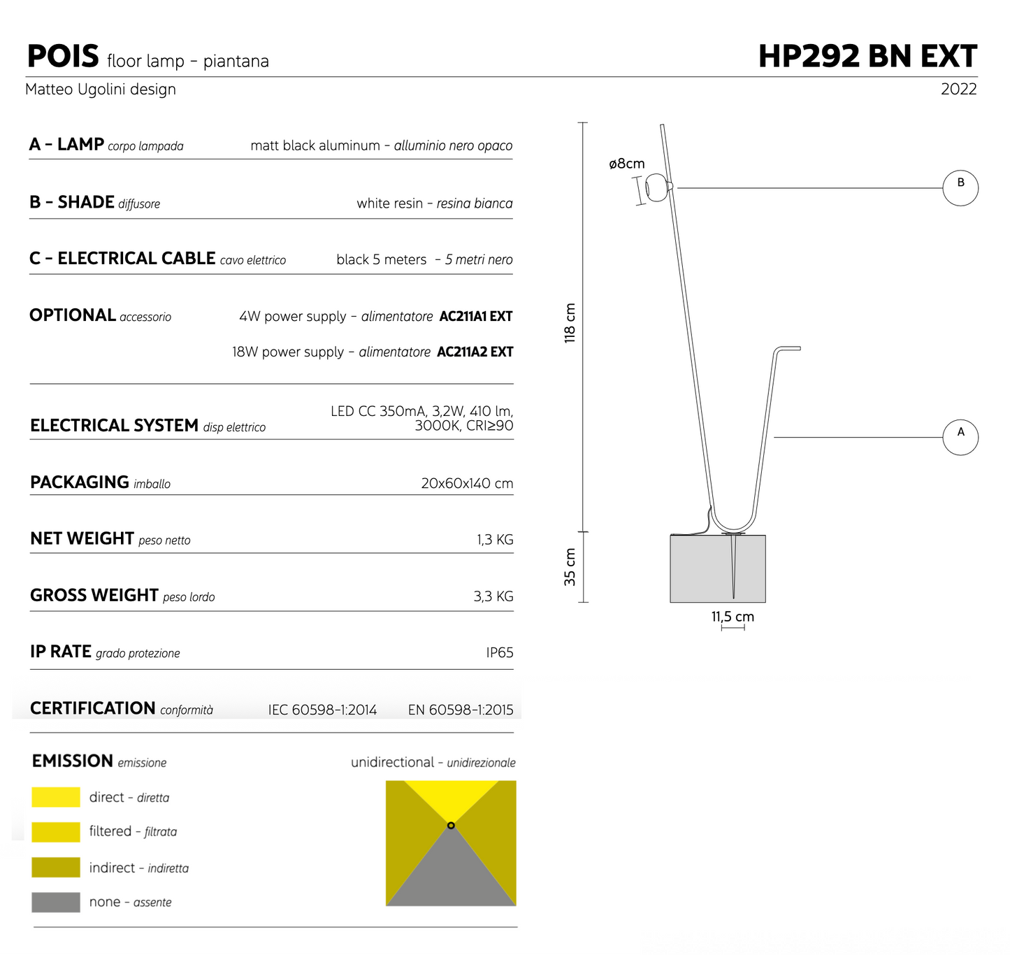 Pois floor lamp (outdoor)