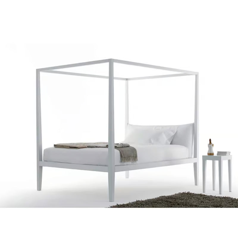 Moheli White Baldacchino Canopy Bed