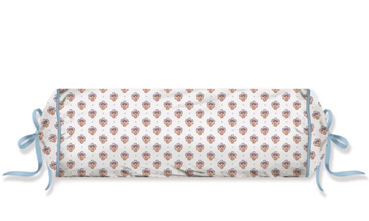 Roll Cushion Jaipur Flower Light Blue