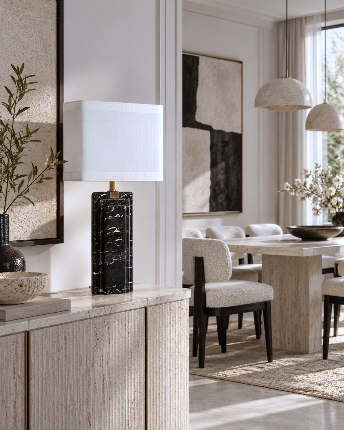 Kadern table lamp (Black Marble)