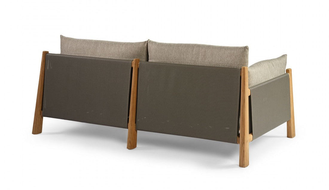 Leia Outdoor Sofa – Teak & Outdoor upholstery (2 seats)