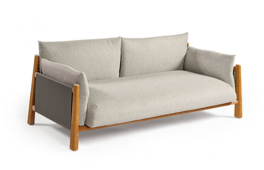 Leia Outdoor Sofa – Teak & Outdoor upholstery (2 seats)