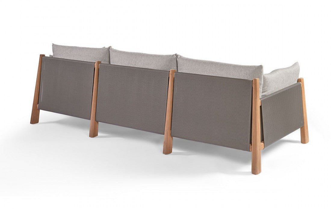 Leia Outdoor Sofa – Teak & Outdoor upholstery (3 seats)