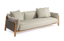 Carregar imagem no visualizador da galeria, Leia Outdoor Sofa – Teak &amp; Outdoor upholstery (3 seats)
