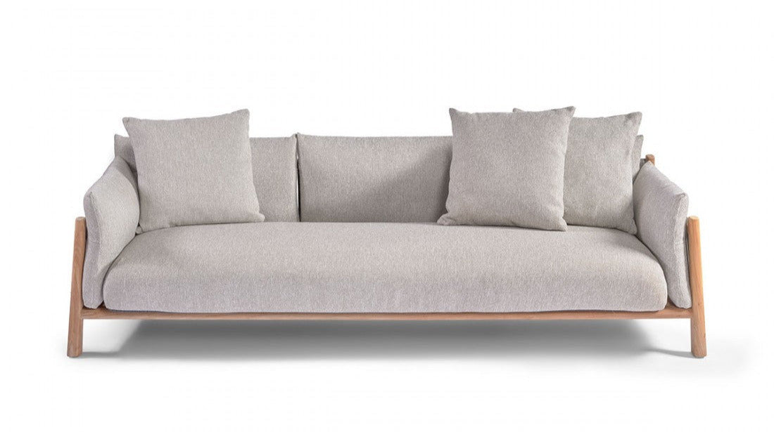 Leia Outdoor Sofa – Teak & Outdoor upholstery (3 seats)