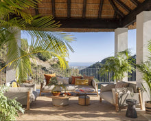 Carregar imagem no visualizador da galeria, Leia Outdoor Sofa – Teak &amp; Outdoor upholstery (3 seats)
