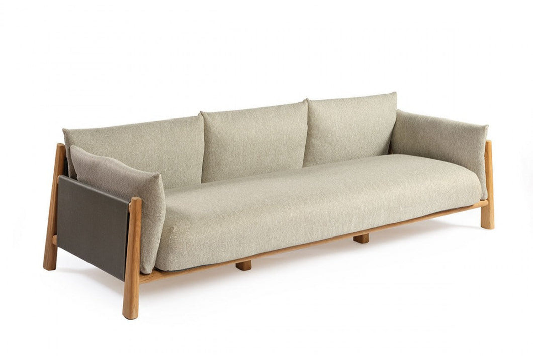 Leia Outdoor Sofa – Teak & Outdoor upholstery (3 seats)
