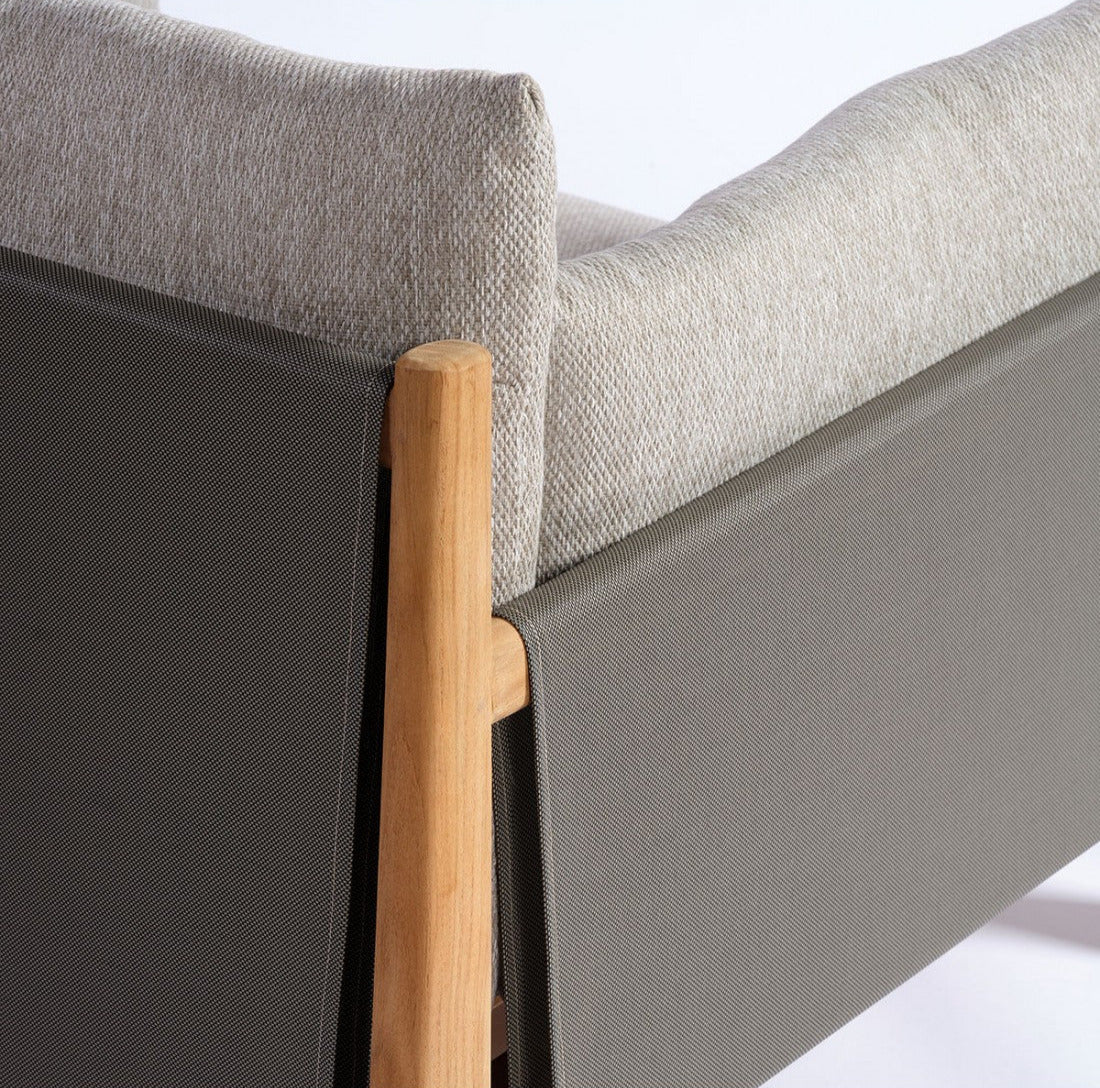 Leia Outdoor Armchair – Teak & Outdoor upholstery