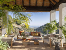 Carregar imagem no visualizador da galeria, Leia Outdoor Sofa – Teak &amp; Outdoor upholstery (2 seats)
