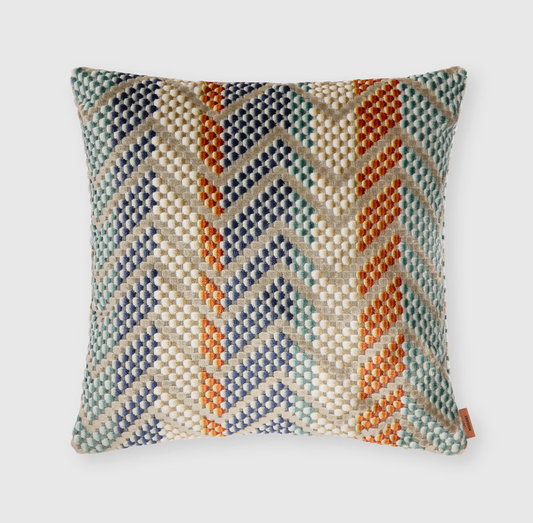 Squame Cushion - Orange & Multicoloured (40 x 40 cm)
