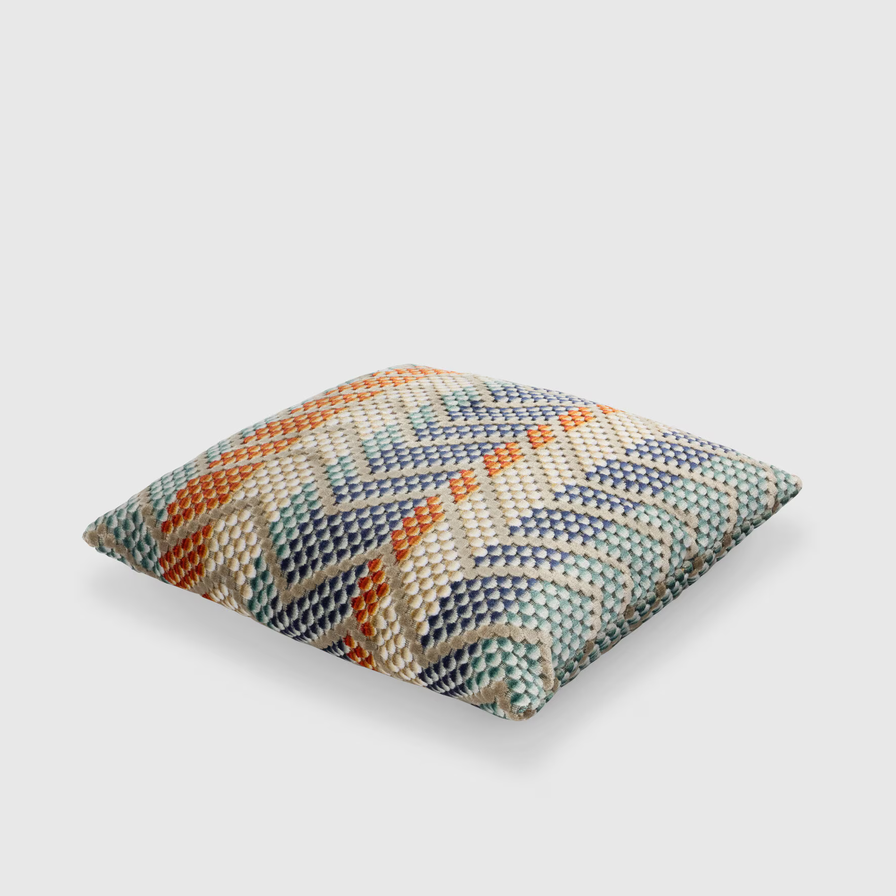 Squame Cushion - Orange & Multicoloured (40 x 40 cm)