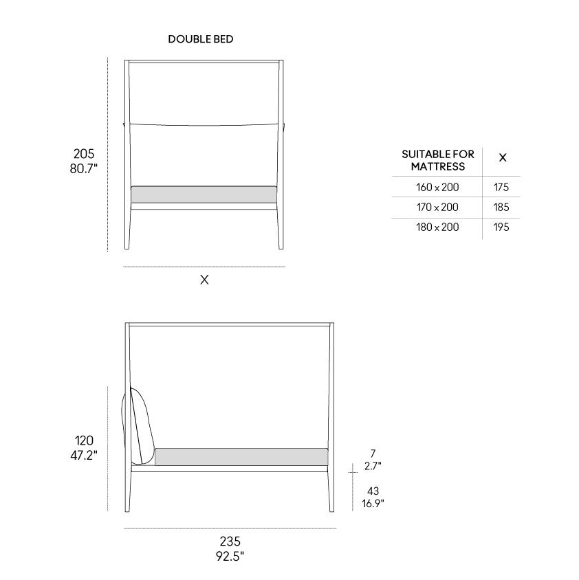 Moheli White Baldacchino Canopy Bed