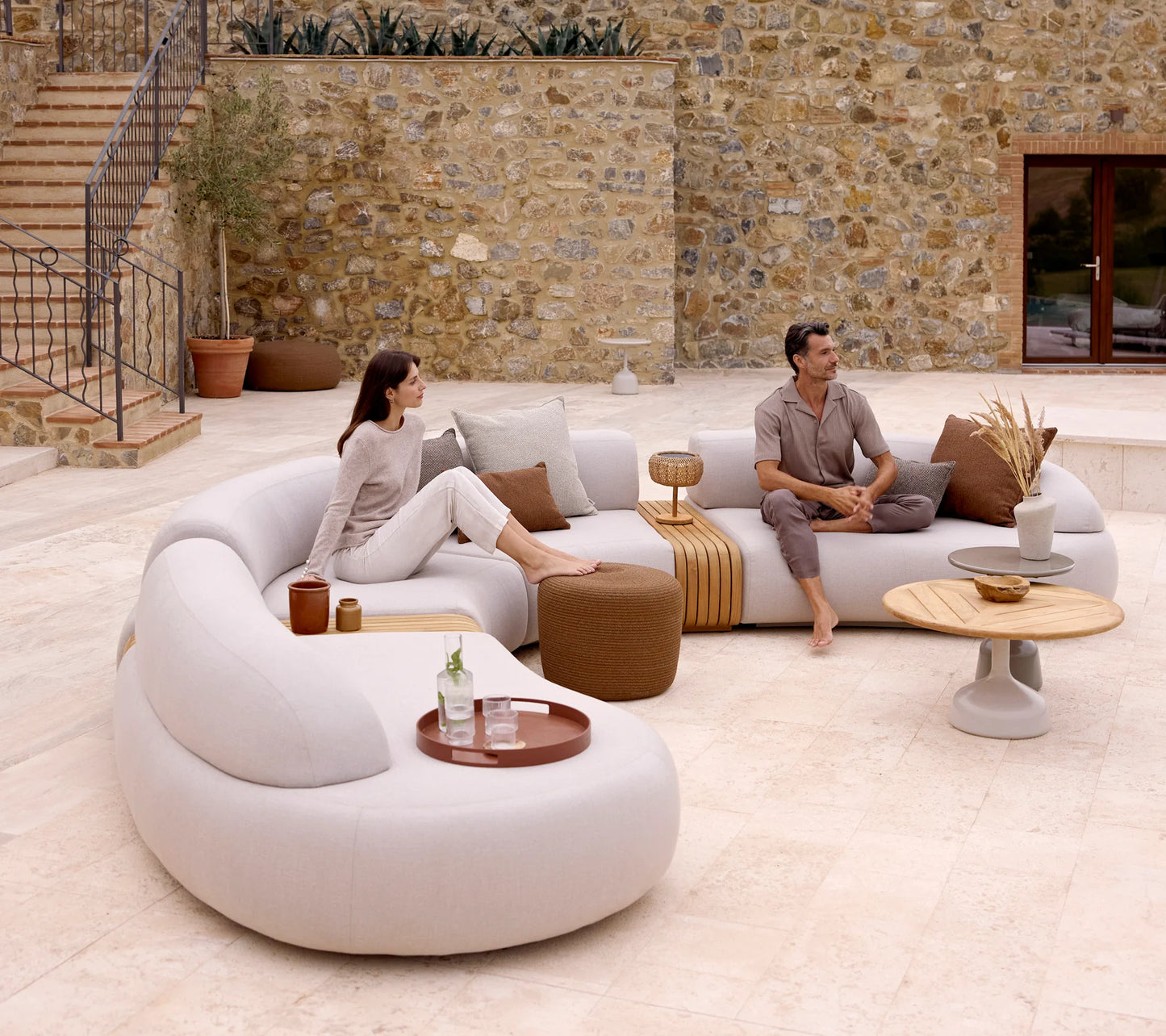 Glaze coffee table large - teak