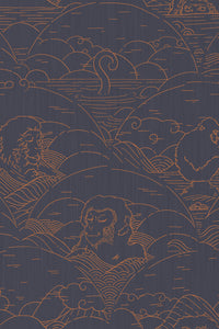 Collection Tokyo Blue - Indigo Macaque