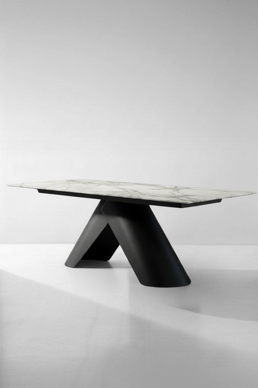 Omik Dining Table (Embossed Black)