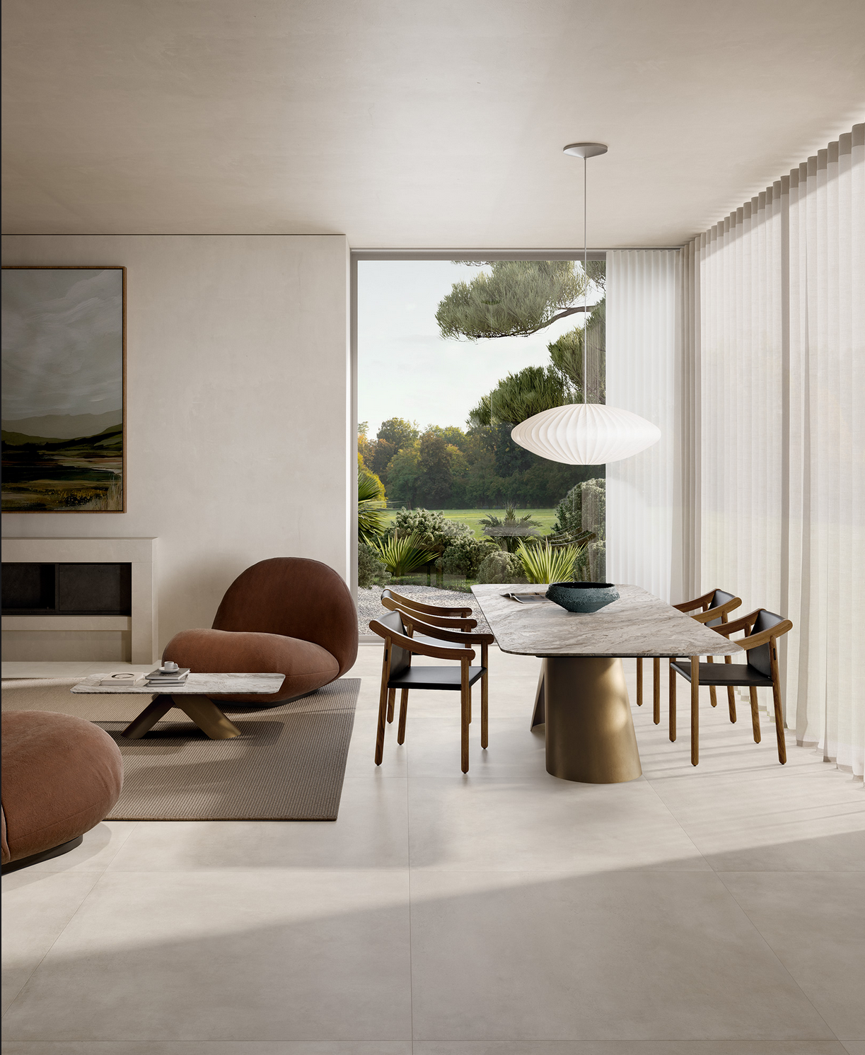 Omik Dining Table (Brushed brass)