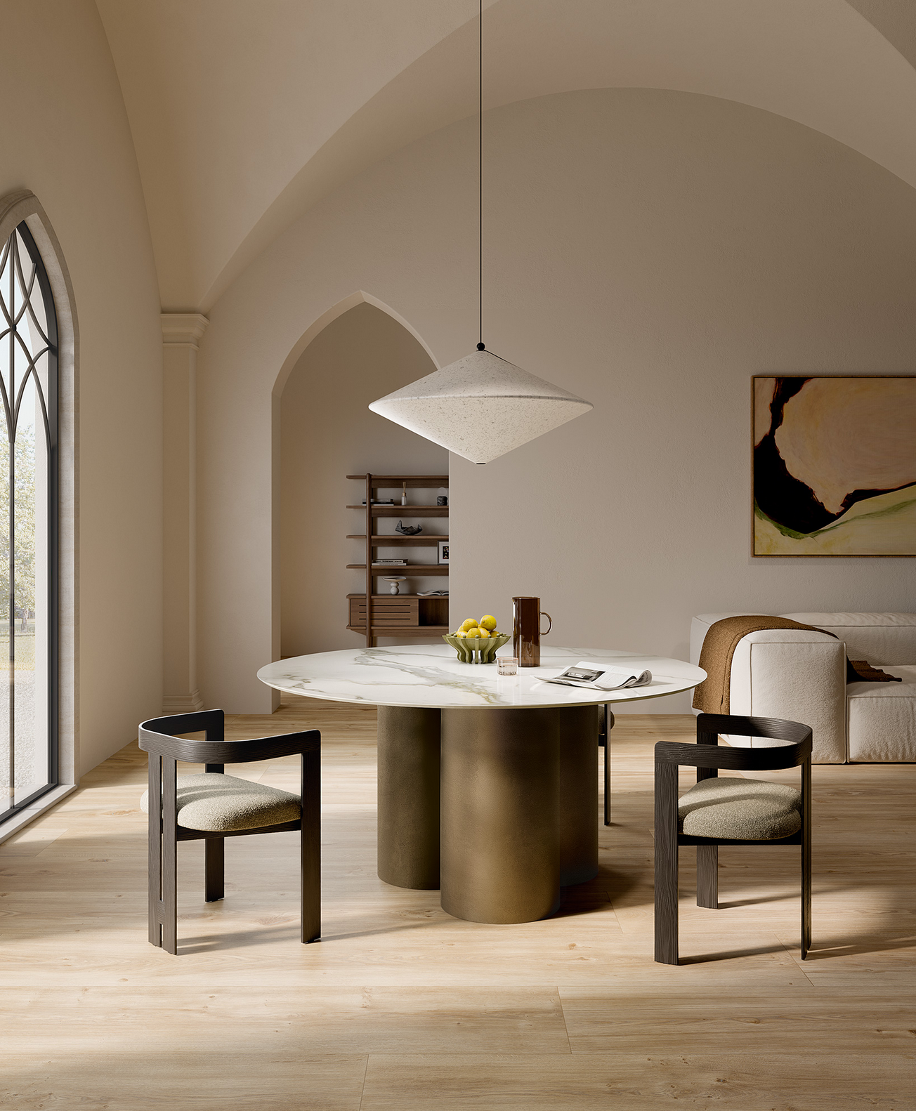 Raki Round Tree Dining Table