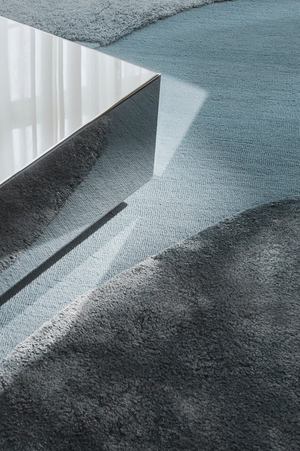 Mola rug - dusty blue