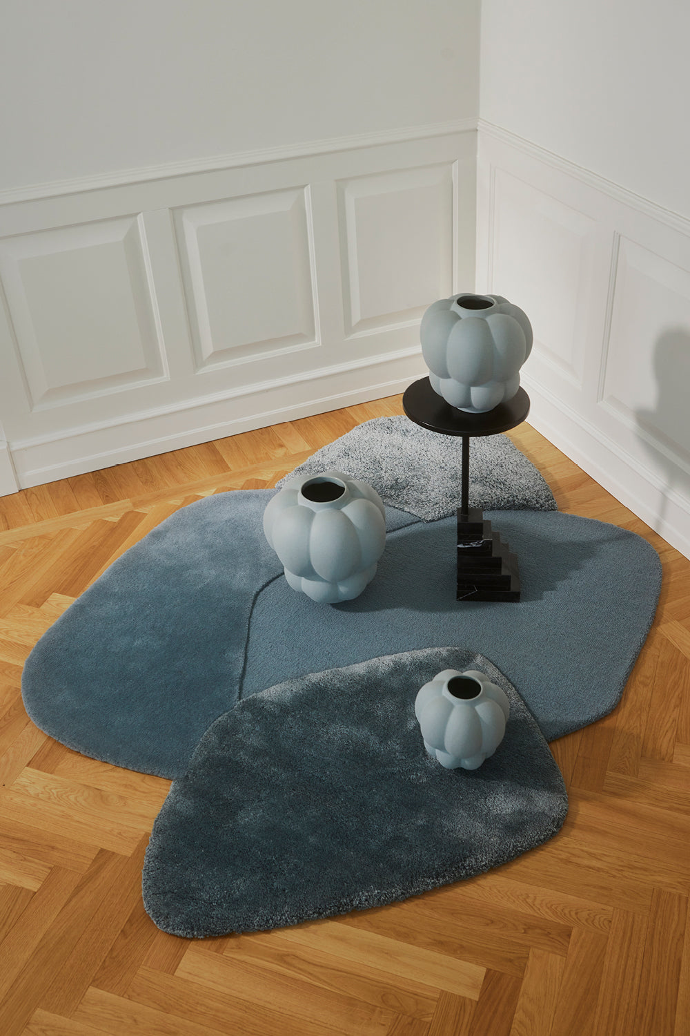 Mola rug - dusty blue