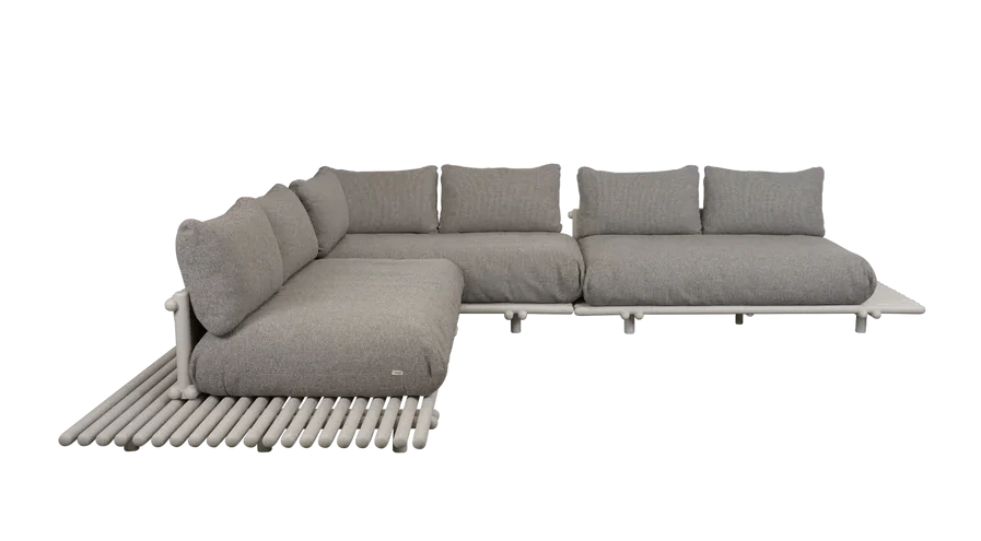 Sticks platform, corner sofa large - Aluminium