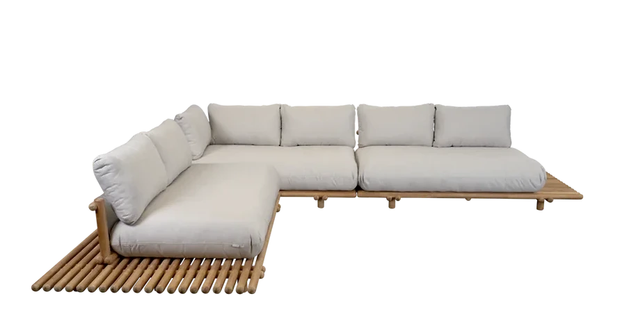 Sticks platform, corner sofa large - Teak