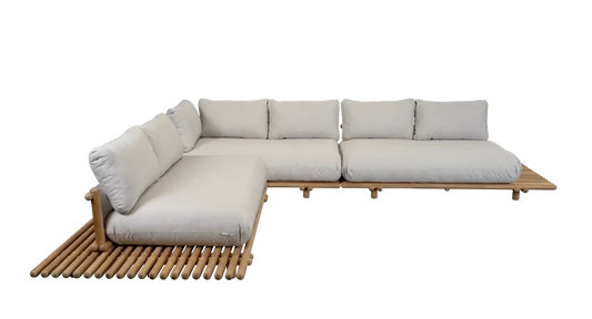 Sticks platform, corner sofa large - Teak