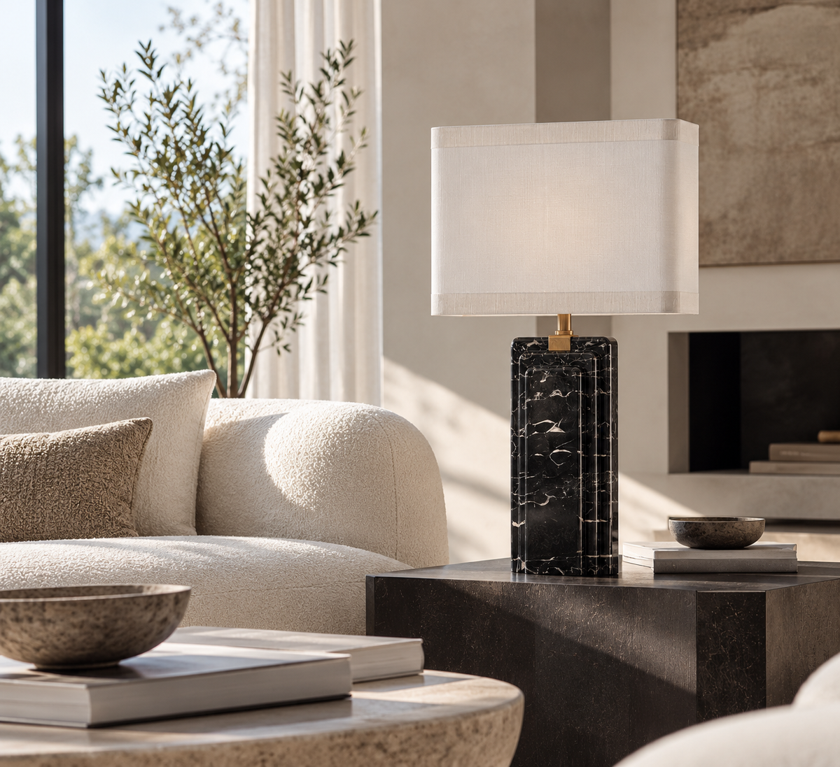 Kadern table lamp (Black Marble)