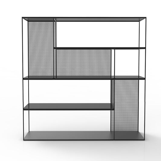 Sarabi Glass and Steel Bookcase