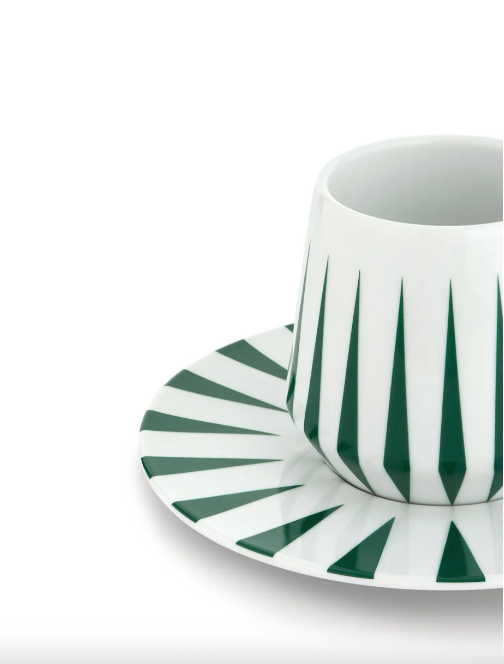 Delight  Set of Two Mocha Cups with Saucer (Green)