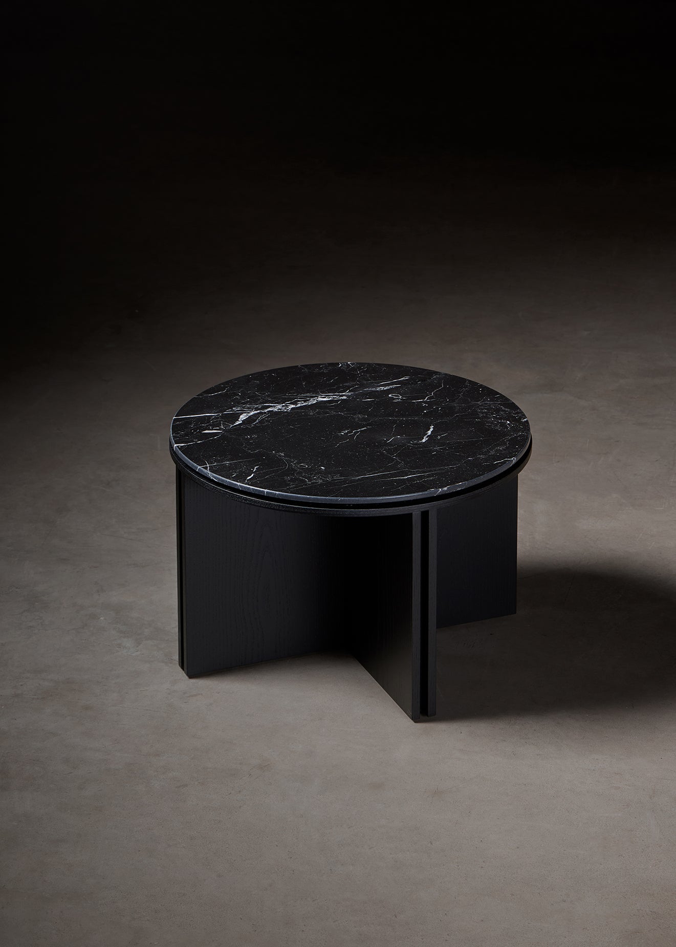 Slot  Round Side Tables with Marble