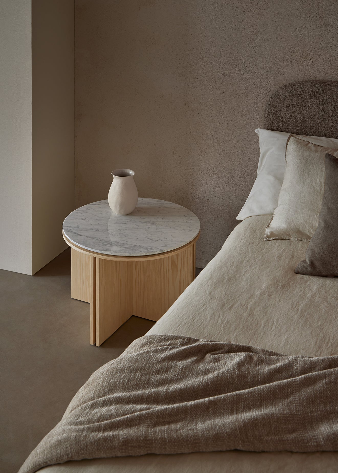 Slot  Round Side Tables with Marble