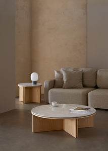 Slot  Round Side Tables with Marble - SLOTR 55