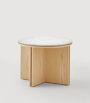 Slot  Round Side Tables with Marble
