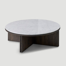 Load image into Gallery viewer, Slot  Round Side Tables with Marble - SLOTR 00
