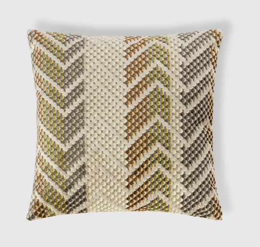 Squame Cushion - Beige & Multicoloured (40 x 40 cm)
