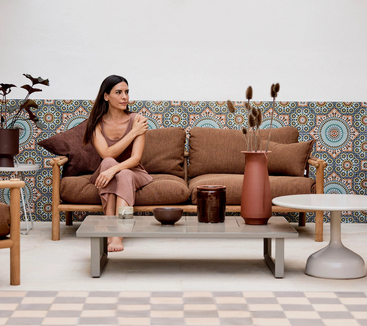 Sticks 2 seater sofa - teak