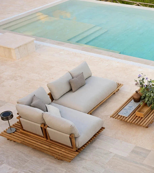 Sticks platform, corner sofa - Teak
