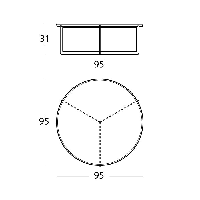 Round 3, 4 and 5 coffee table