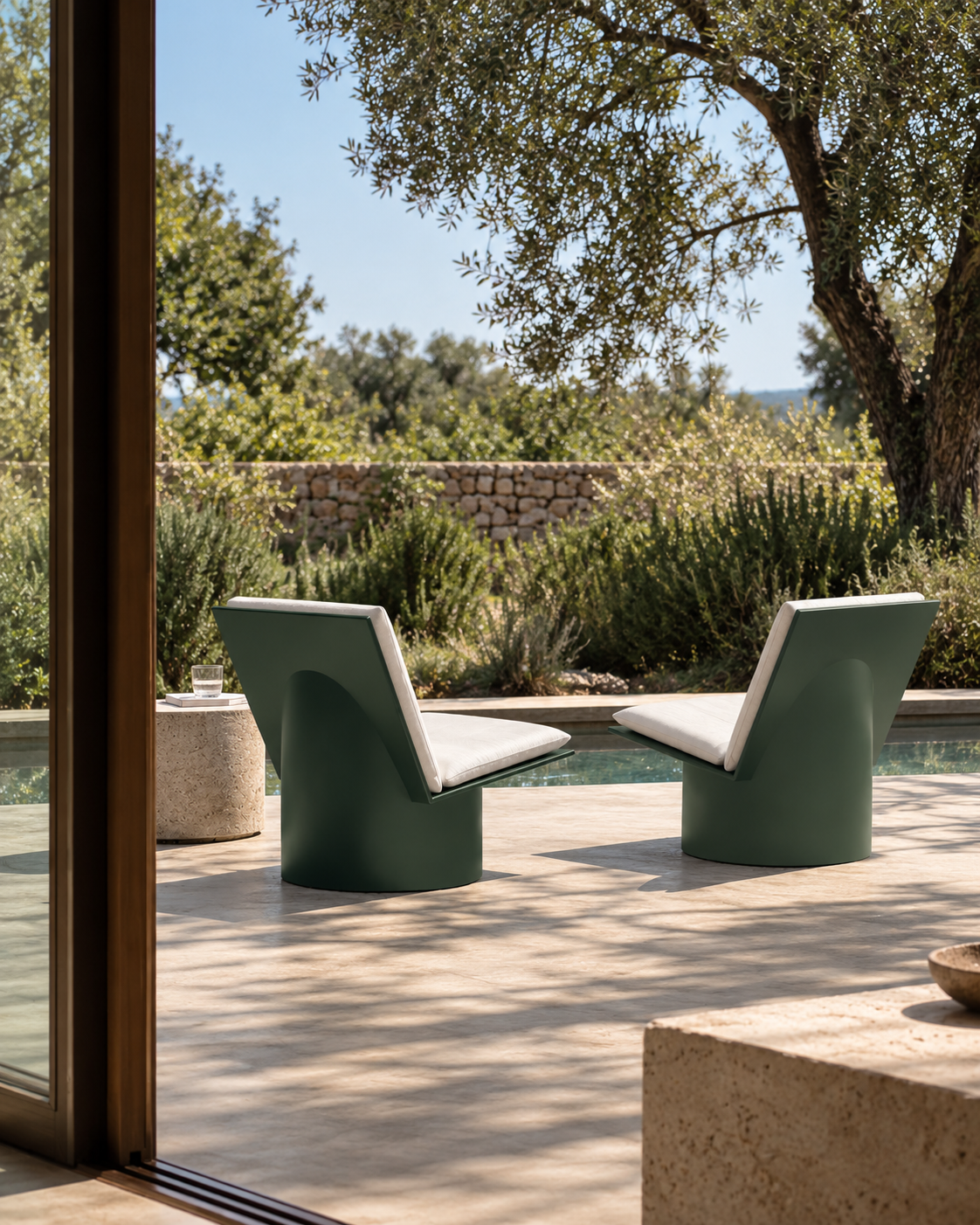 Lounge Chair Green Valerie Outdoor Set