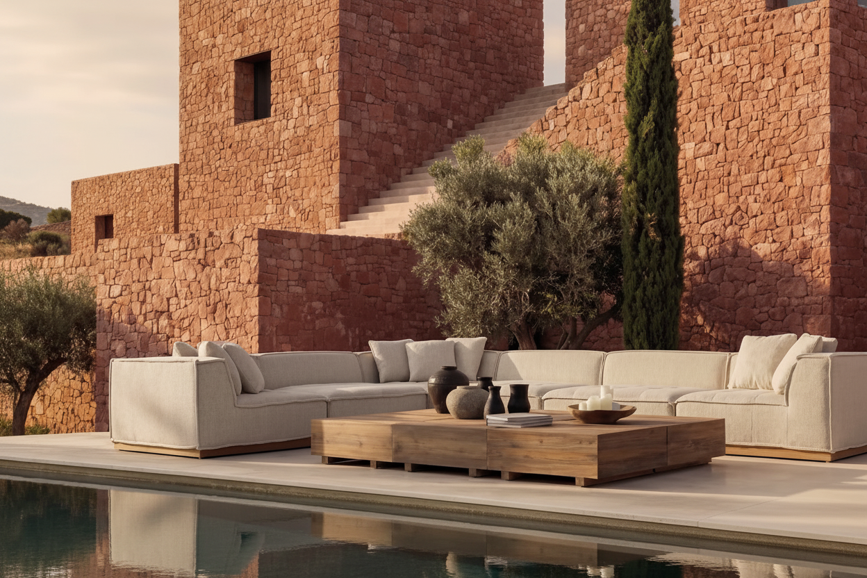 VITTEL CENTRAL SOFA MODULE (TEKA WOOD)