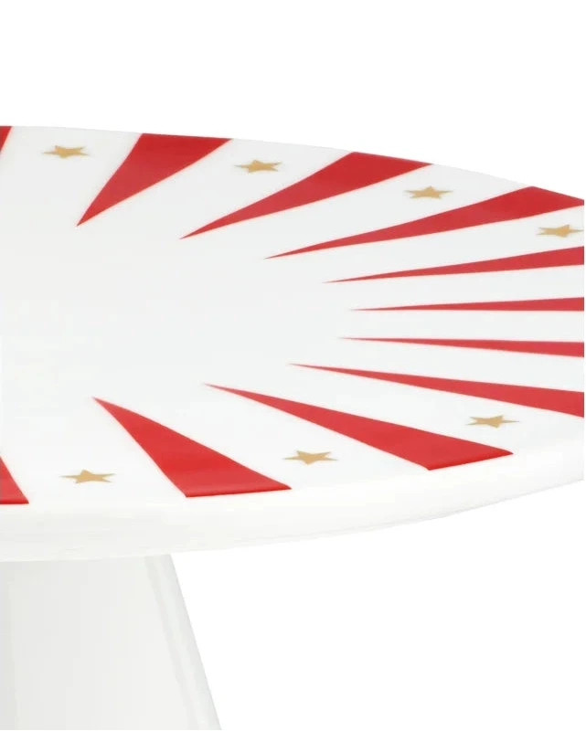 Delight Stand Serving Plate (Red)