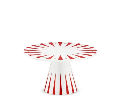 Delight Stand Serving Plate (Red)