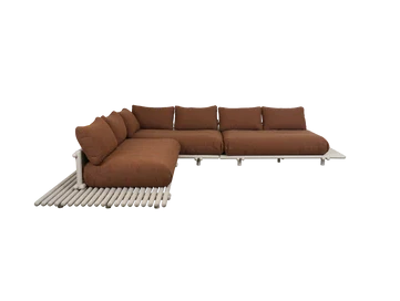 Sticks platform, corner sofa large - Aluminium