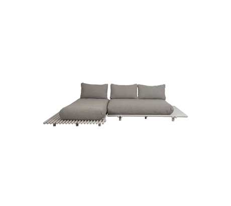 Sticks platform, sofa w/ chaise lounge - Aluminium